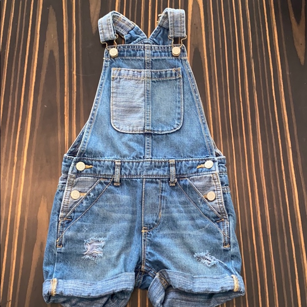 Gap girls jean overalls - destructed ‘shortalls’